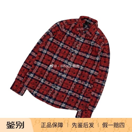 CHROMEHEARTS衬衫克罗袖口贴皮