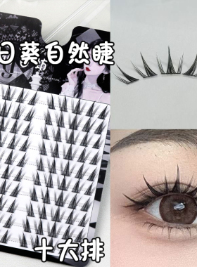 向日葵漫画假睫毛睫毛仿真大容量自然浓密新手分段单簇纯欲懒人