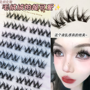 5D毛绒大花卷懒人三部曲浓密假睫毛纯野上镜新人仿真水貂眼睫毛