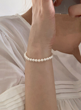 一枝橘 法式风珍珠吸铁石扣手链 ins风显白气质手饰