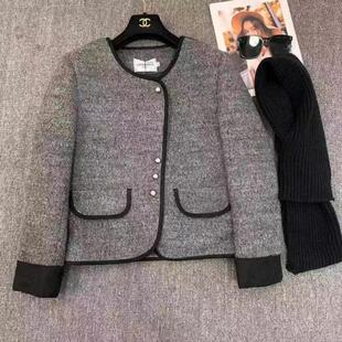 灰姑娘CHNANNLE小香风家2024冬高端修身显瘦羽绒服外套上衣配围巾