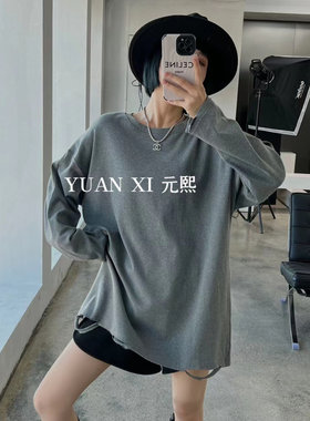 长袖韩版加厚破洞磨毛棉女大码