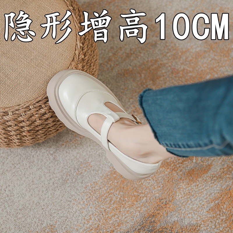 2025厚底小皮鞋女内增高