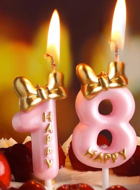 包邮派对装饰生日蛋糕数字蜡烛