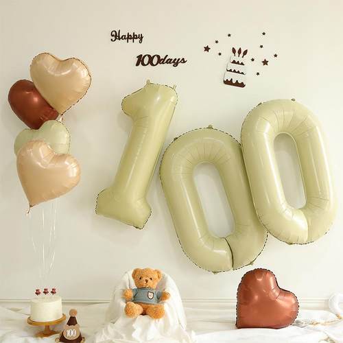 装饰气球数字宝宝生日百日宴满月
