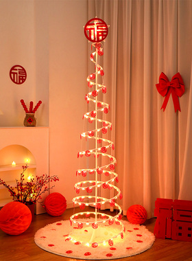 2026元旦发财树家用target春节装饰灯可伸缩折叠场景diy布置新年