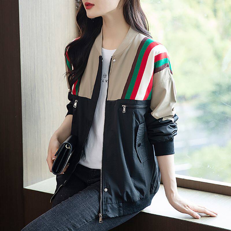 2025年新款春秋季棒球服短外套女士装小个子大码夹克时尚上衣显瘦