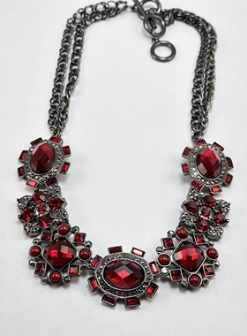 欧美中古饰品孤品复古高级感轻奢时尚小众夸张女士项链锁骨链颈链