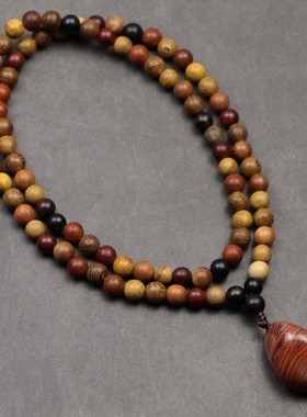 随形花纹玛瑙吊坠毛衣链男女中长