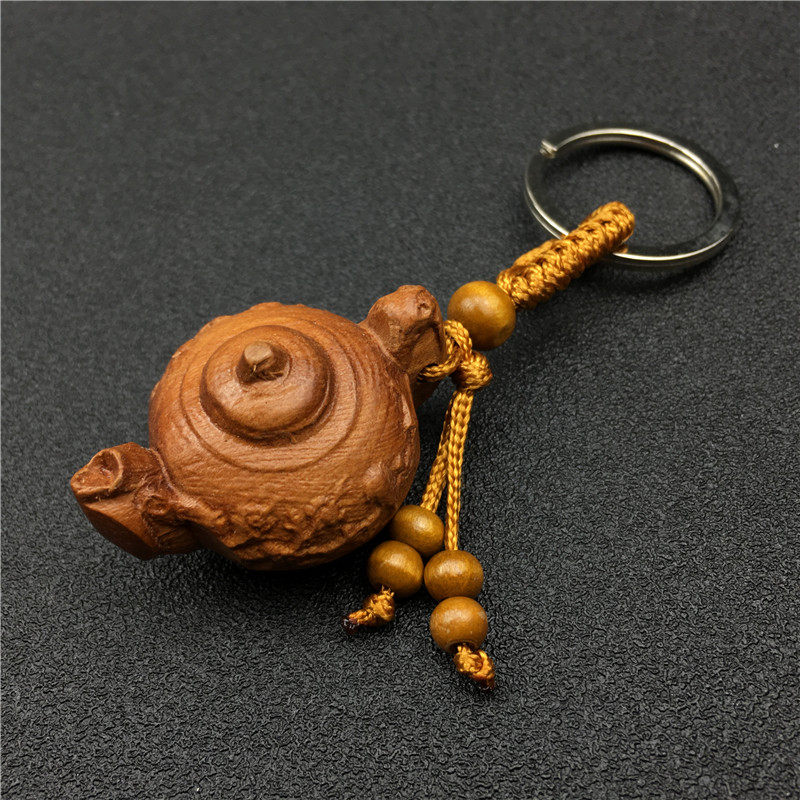 个性复古桃木雕刻钥匙扣创意礼品文玩装饰配饰龙牌茶壶花生在类目 节庆用品/礼品, 其它节庆用品中 - 来自Buy2taobao.com提供专业的淘宝代购服务