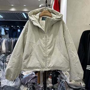 欧洲站2024秋冬新款欧货宽松显瘦连帽短外套女短款上衣夹克冲锋衣