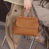 轻奢高级感头层牛皮手提包女2025新款 秋冬时尚 真皮通勤单肩斜挎包