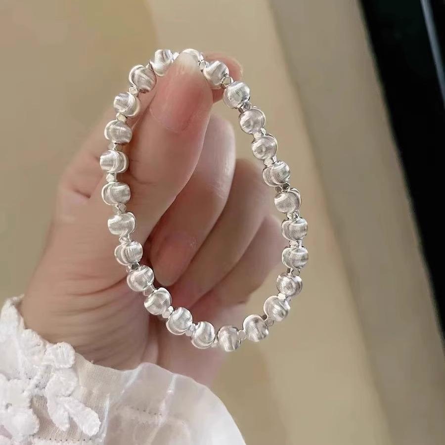 s925纯银猫眼银手链女款手串