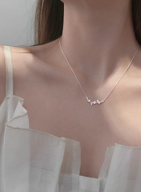 纯银银杏叶项链女轻奢小众设计感高级锁骨链2026新款爆款学生吊坠