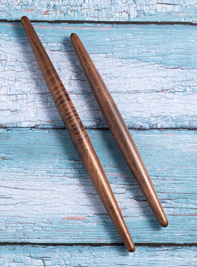 奶奶的擀面杖两头尖不二木作擀面棒进口黑胡桃小号家用实木饺子皮