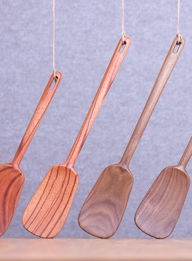 木铲【不二木作】北美黑胡桃木长柄铲子短柄厨具炒菜锅铲不粘锅炒