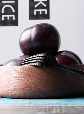 净心钵【不二木作】北美黑胡桃木手工木艺实木碗果盘设计师款木钵