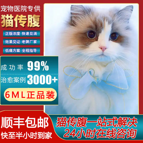 猫传腹抑制剂口服片剂水油特针剂fipv消腹水干湿性猫咪传染腹膜炎