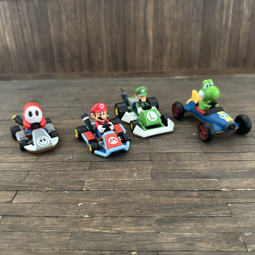 正品中古海外版老货超级玛丽马里奥卡丁车造型模型摆件