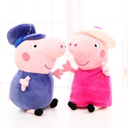 Chính hãng Piggy Peppa Pig Doll Doll Doll Toy Gift Gift Gift Heo Grandpa Pig Grandma - Đồ chơi mềm