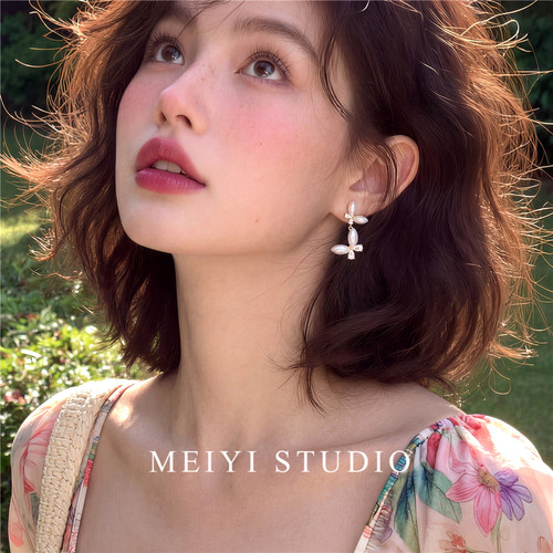 MEIYIJEJORY日韩合金珍珠女耳环