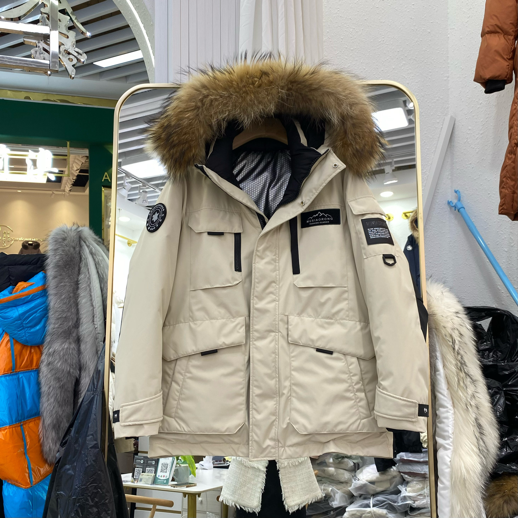 冬季新款工装羽绒服男女短款加厚