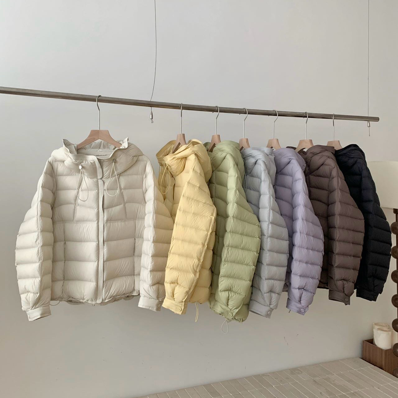 韩国羽绒服女小个子2026新款冬装泡芙连帽拉链外套90鸭绒面包服潮