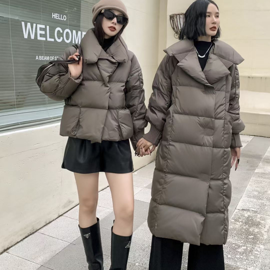 新款羽绒服女中长过膝加厚