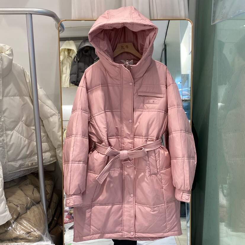 加厚收腰收腰连帽韩版韩版羽绒服