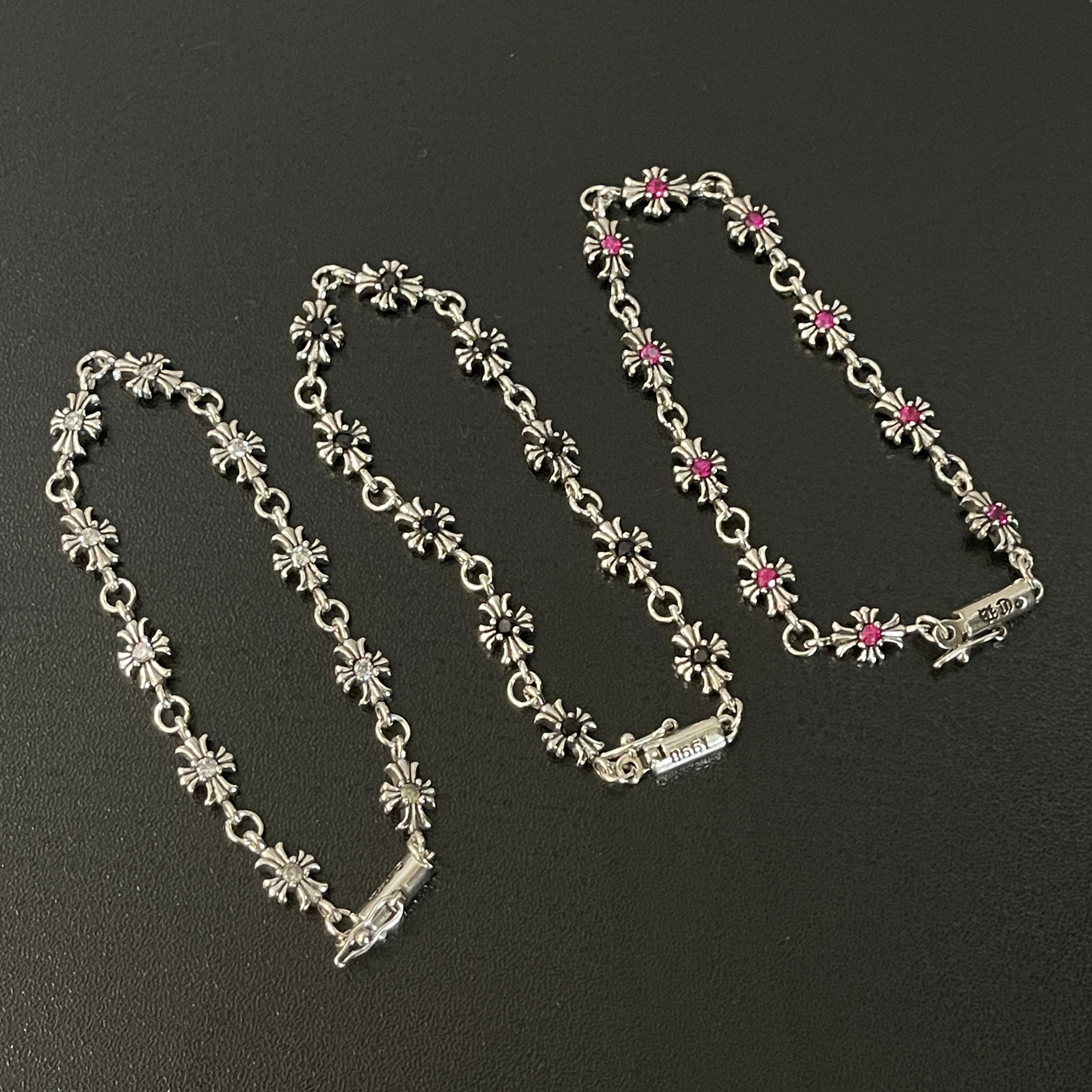 潮牌复古做旧十字架手链