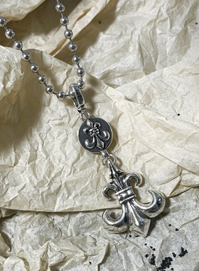 潮牌复古童军花船锚吊坠挂坠项链男女情侣款个性配饰毛衣链