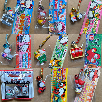 【吊牌15区】日本地域限定绝版中古kitty凯蒂猫挂件手机链吊牌