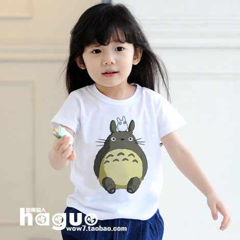 龙猫TOTORO宫崎骏 宝宝童装男女儿童短袖T恤654 亲子全家夏装新款|ruв категории Детская одежда, футболка - от Buy2taobao.com для оказания профессиональной услуги покупки агента Taobao