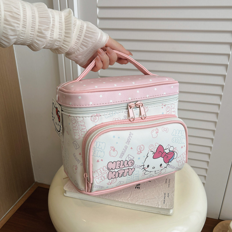 HelloKitty手提立式分区化妆包