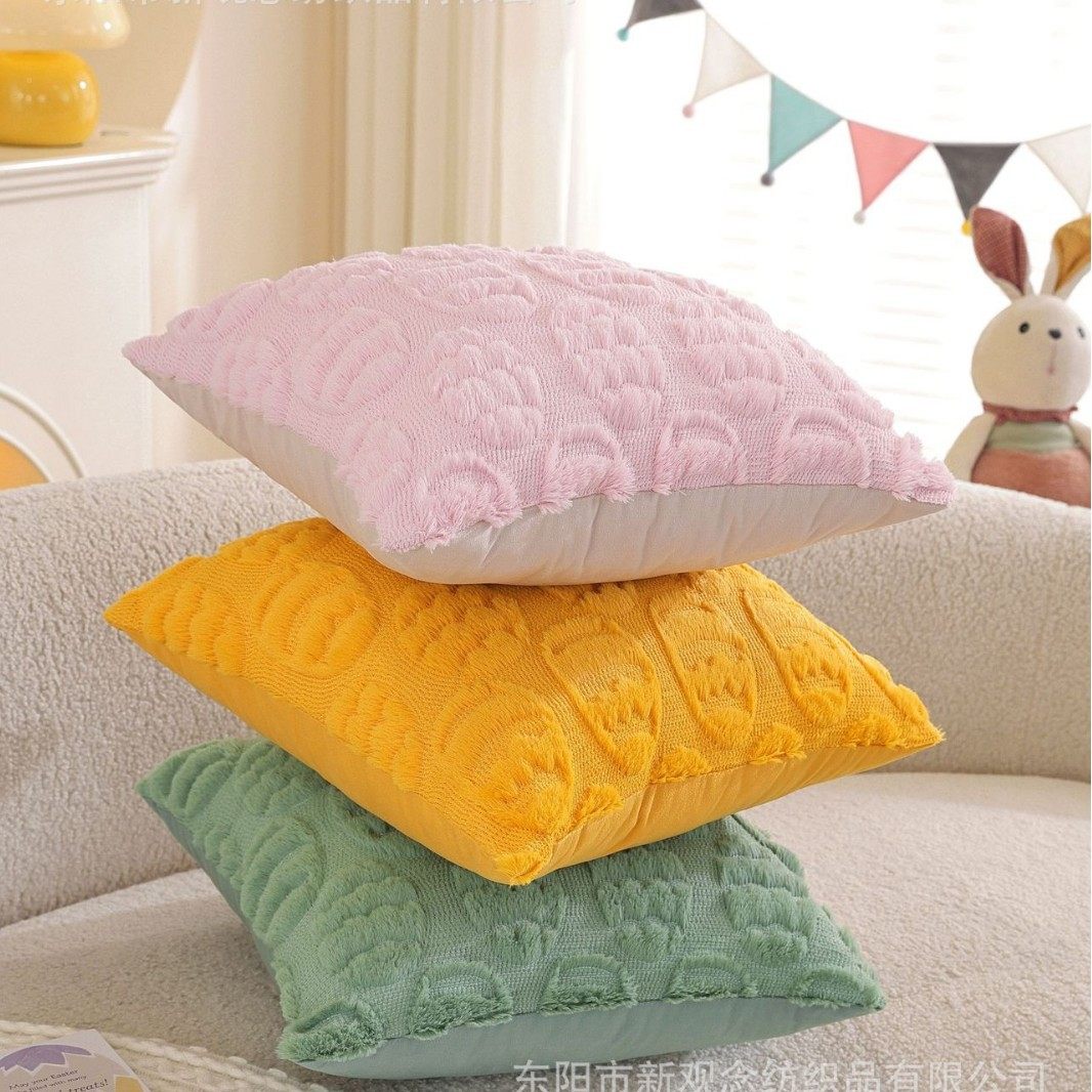 现货新款跨境靠垫绗缝抱枕套复活节兔子靠垫套厂家毛绒抱枕套批发,居家布艺,抱枕被,淘宝优惠券,粉丝福利购,淘宝优惠卷