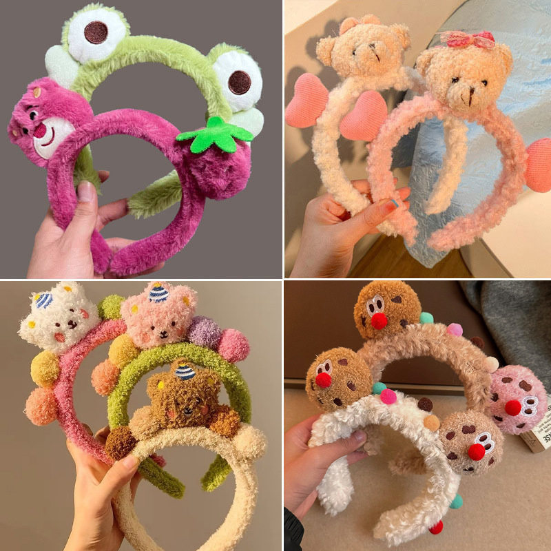 星黛露同款兔耳发箍韩国网红可爱卡通公仔发夹头箍毛绒洗脸敷面膜