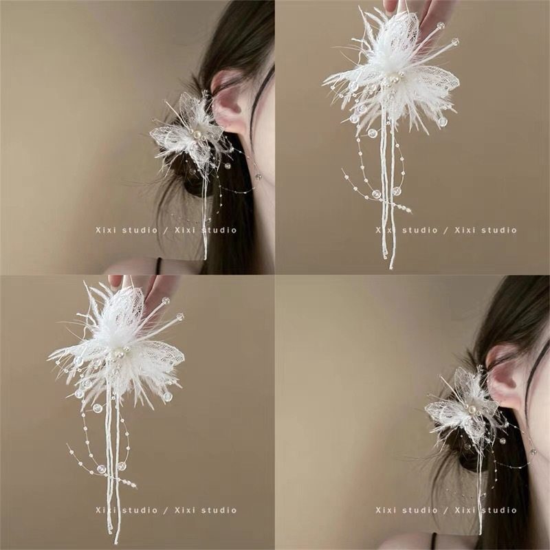 温柔香风！超仙羽毛蝴蝶流苏发夹！氛围感刘海夹温柔边夹女盘发器,饰品/流行首饰/时尚饰品新,民族风发饰,淘宝优惠券,粉丝福利购,淘宝优惠卷