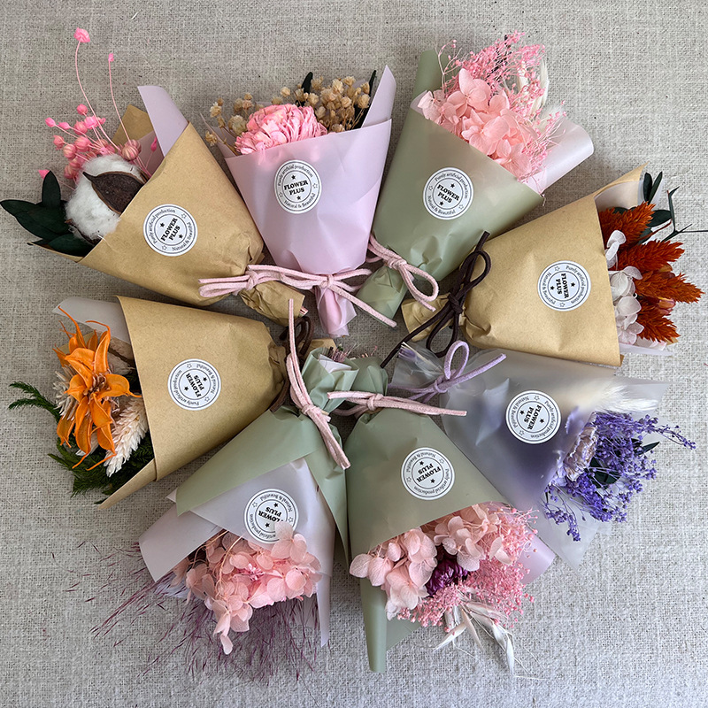 创意迷你干花小花束 情人节礼物永生花礼盒百搭伴手礼配饰