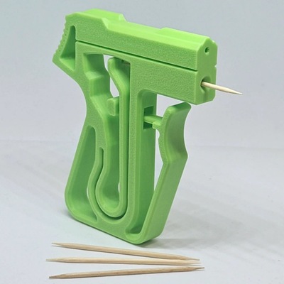 跨境爆款toothpick launcher 一次成型牙签发射器3D打印玩具礼物