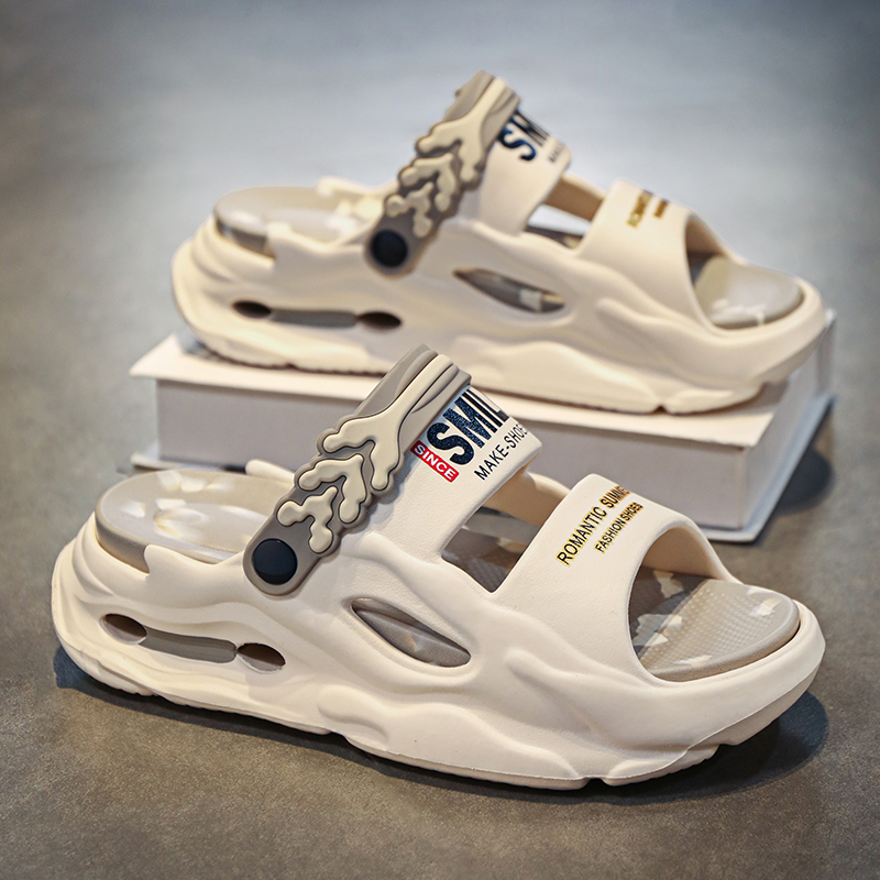 凉鞋男士夏季外穿踩屎感厚底拖鞋户外开车两用运动大码沙滩鞋