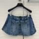 日系学院风丹宁复古牛仔高腰性感A字版 25年夏季 新款 型超短半身裙