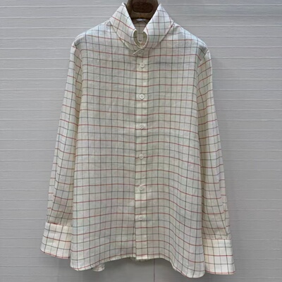 日系亚麻显瘦心形领衬衫女