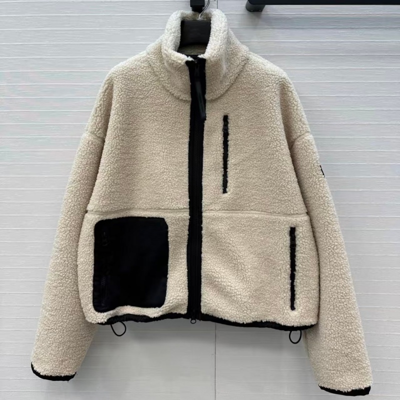 韩版新品百搭羊毛拉链立领外套