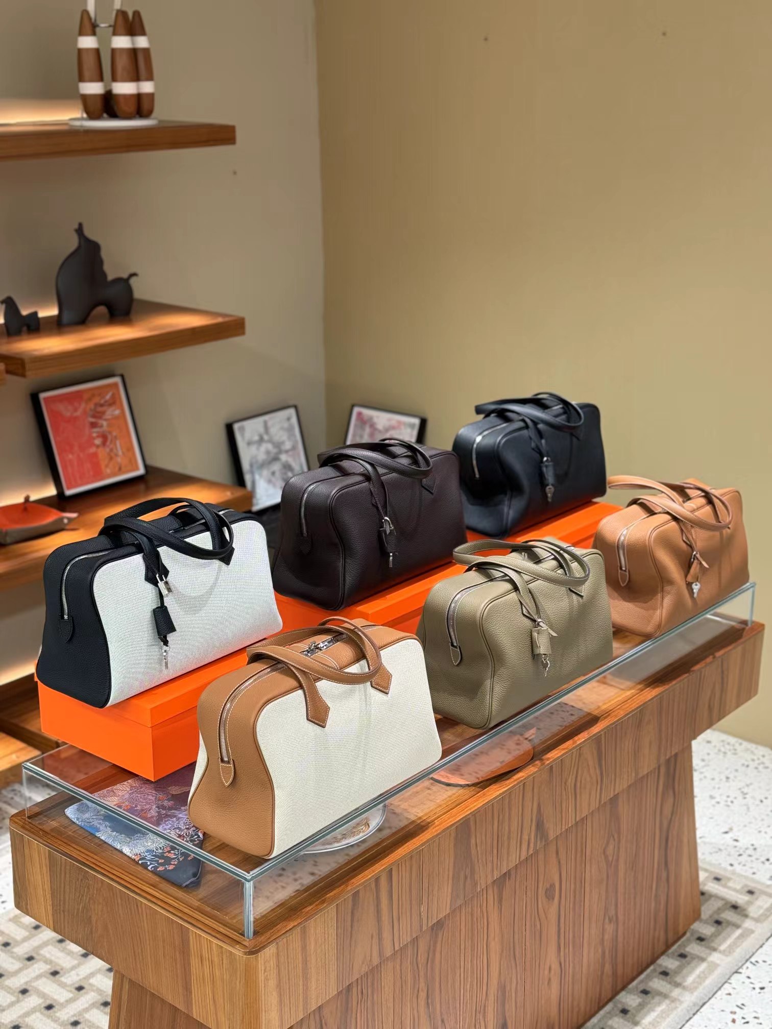 2024新款进口TC牛皮维多利亚Victoria大容量波士顿通勤手提单肩包