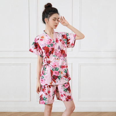 高端汗蒸服女纯棉2024新款洋气开衫大码桑拿浴服美容SPA按摩睡衣