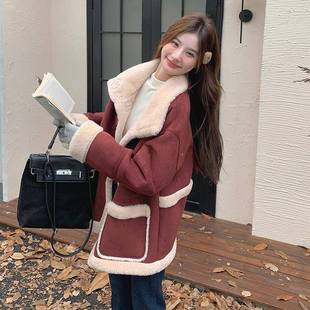 安克红羊羔加外套拉厚 新款 冬毛b20 881季