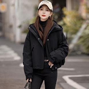 士短款 小新服款 个子女时ZGUAN862尚冲锋衣 冬季 设计感派克羽绒女款