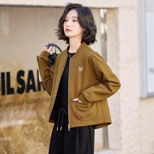 松休衫 棒开球服时尚 新款 小宽个子洋气闲减龄短ZMENG297外套女春季