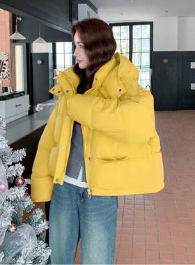 新黄色白款绒鸭b275-M75绒羽服