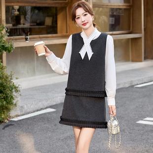 马甲小半身裙两件套减龄时ZCAI811连衣套 年新款 香风尚装 裙女春季